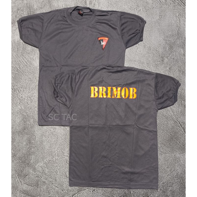 Kaos Brimob Pendek Coklat/Kaos PDO Brimob Coklat/Kaos Dalaman Coklat Brimob