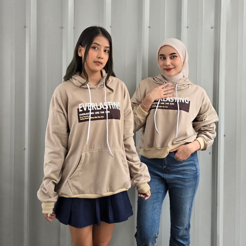 ( isi 2 pcs) Terbaru jaket hoodie EVERLASTING HOODIE / Jaket couple pasangan terbaru / sweater coupl