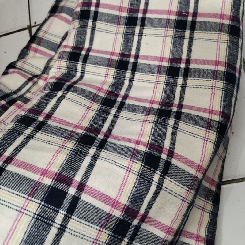 Kain flanel motif kotak - bahan katun flanel premium - kain cotton flanel tr