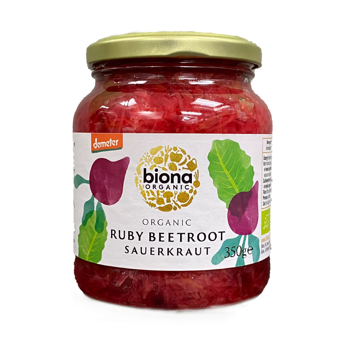 

Biona Organic Sauerkraut Ruby Red 350g – Kubis Fermentasi Organik