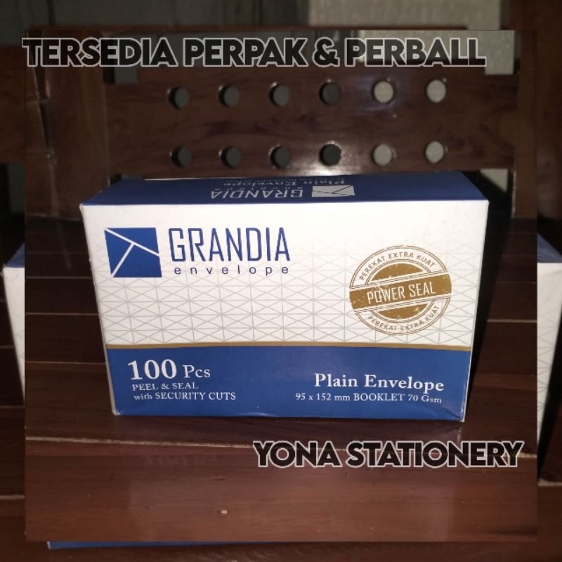 

Amplop Putih Polos Kecil no.104 Grandia | Tersedia perPak & Perball