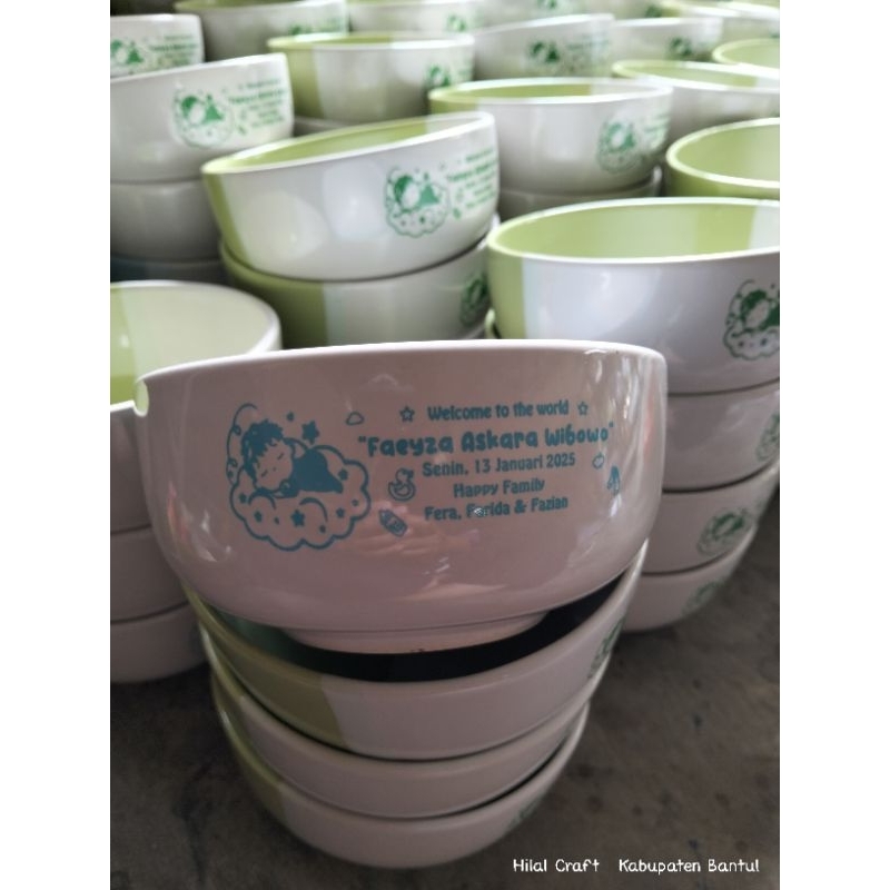 Souvenir Mangkok Two tone Mangkok Dua Warna