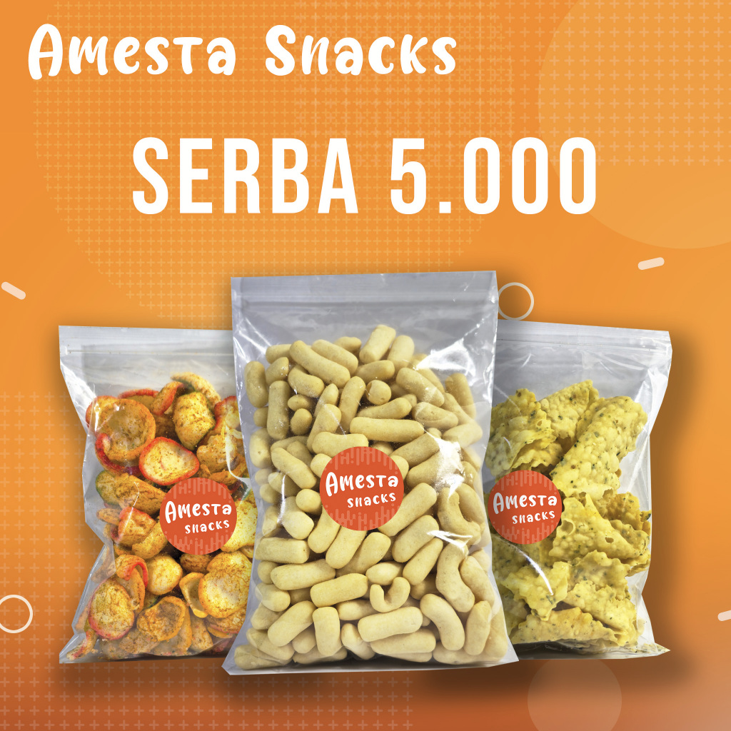 

[AMESTA SNACKS] Aneka Snack Serba 5.000 / Aneka Snek 5Ribu / Cemilan 5 Ribu / Makanan Ringan