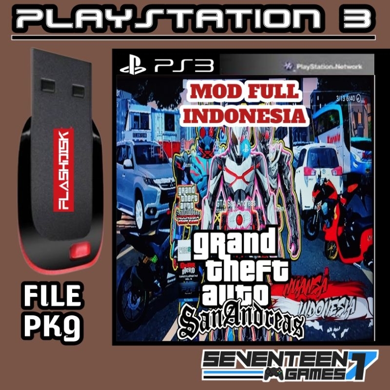 GTA San Andreas Mod Indonesia Game Ps3 Cfw Hfw Hen Gembox Bitbox