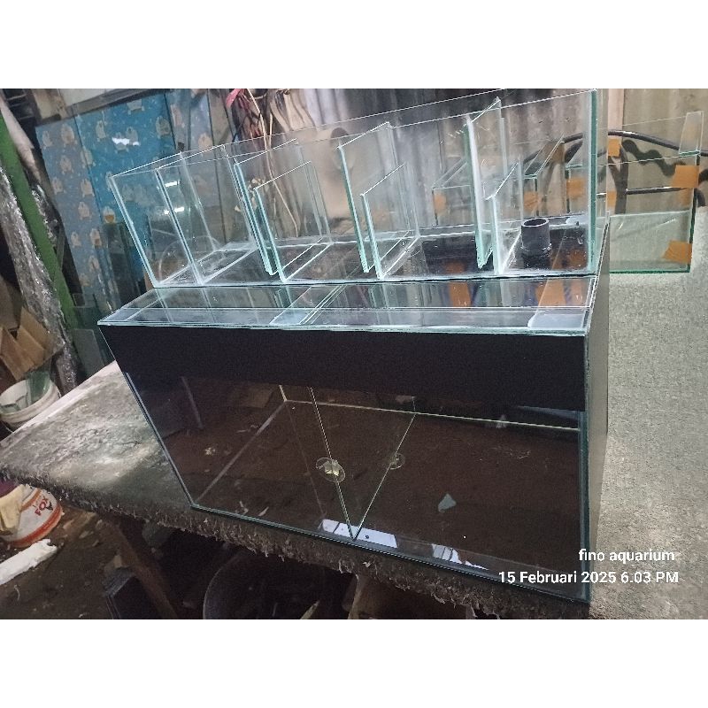 aquarium kaca 60x30x40  plus top
