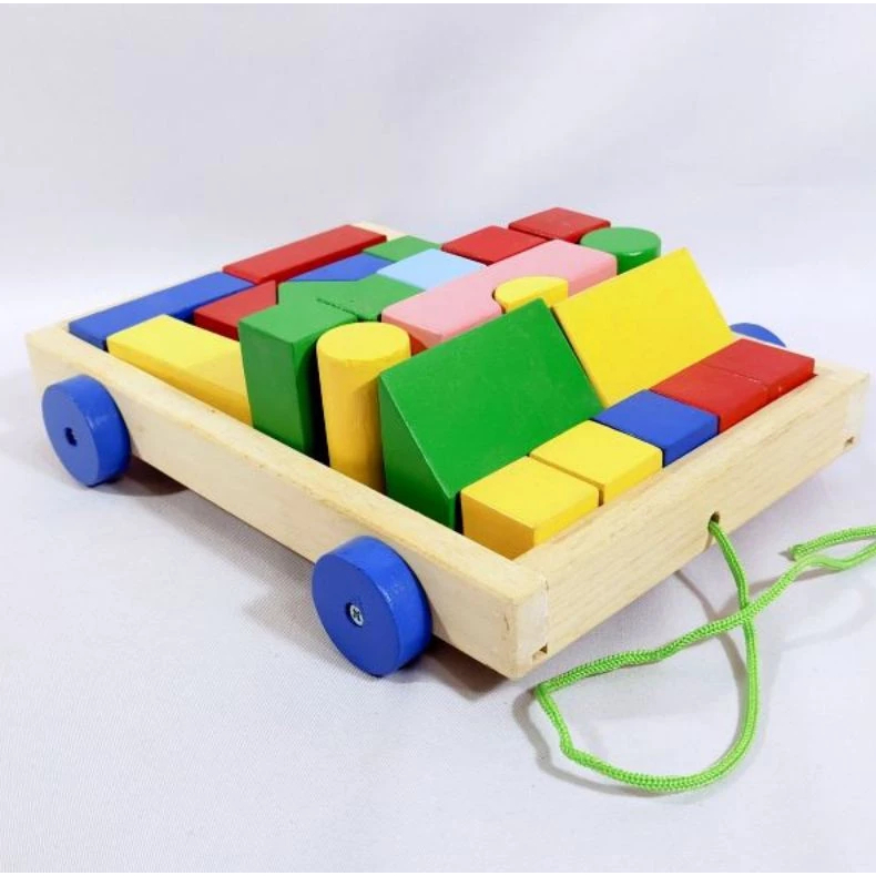 Mainan Mobil Balok Kayu - APE - Asakatoys