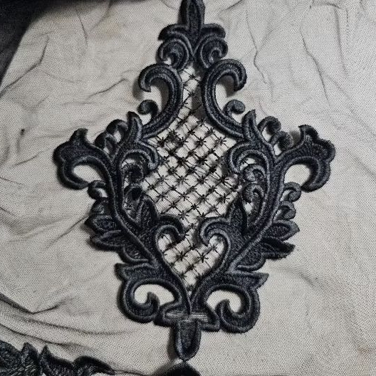 bunga bordir prada besar aplikasi baju brokat tile