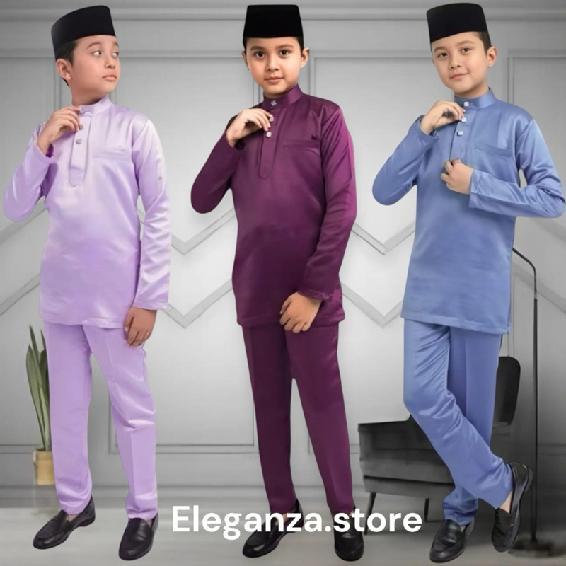 Setelan Baju Kurung Melayu Teluk Belanga Anak Laki Laki Setelan Pakaian Koko Muslim Cowok Cekak Musa