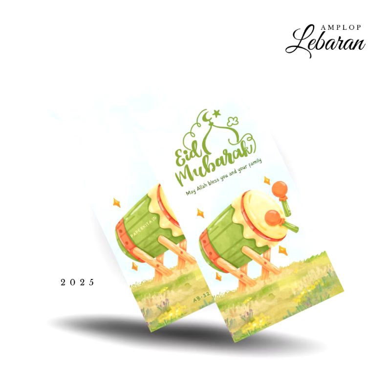

Amplop lebaran motif masjid/bedug