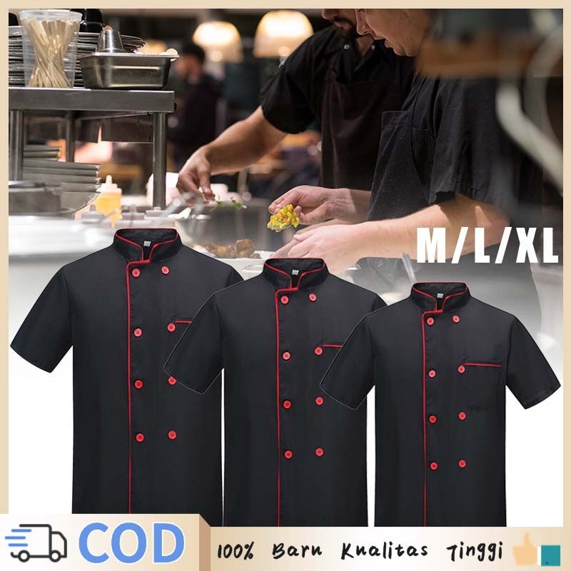 Seragam Chef Baju Masak Koki Baju Koki Pria Baju Koki Dewasa