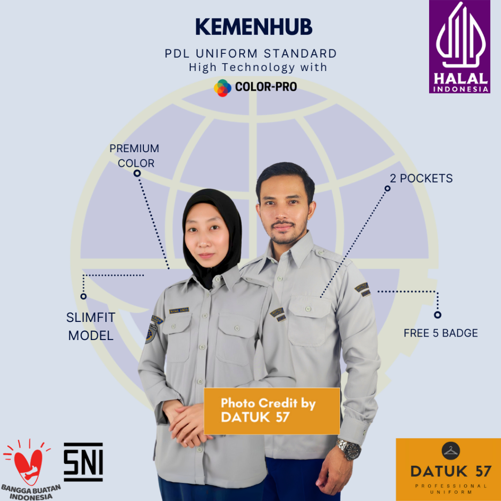 Original Premium by Datuk57 : Seragam Kemeja PDL Dishub Kemenhub Kementerian Perhubungan Laut Darat 
