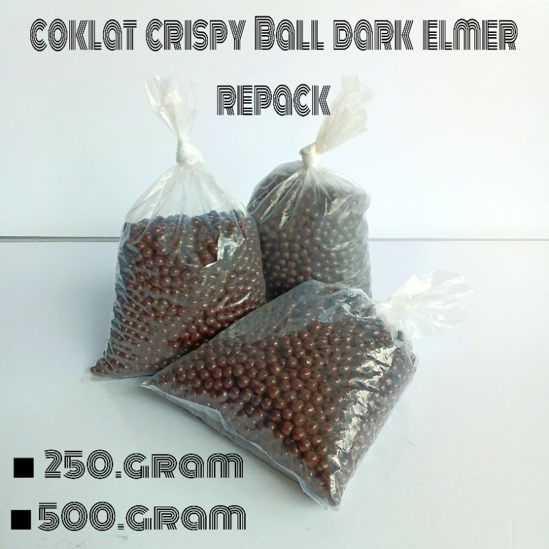 

Coklat Crispy Ball Dark Elmer Repack | 500gr | 250gr | [ Original ]