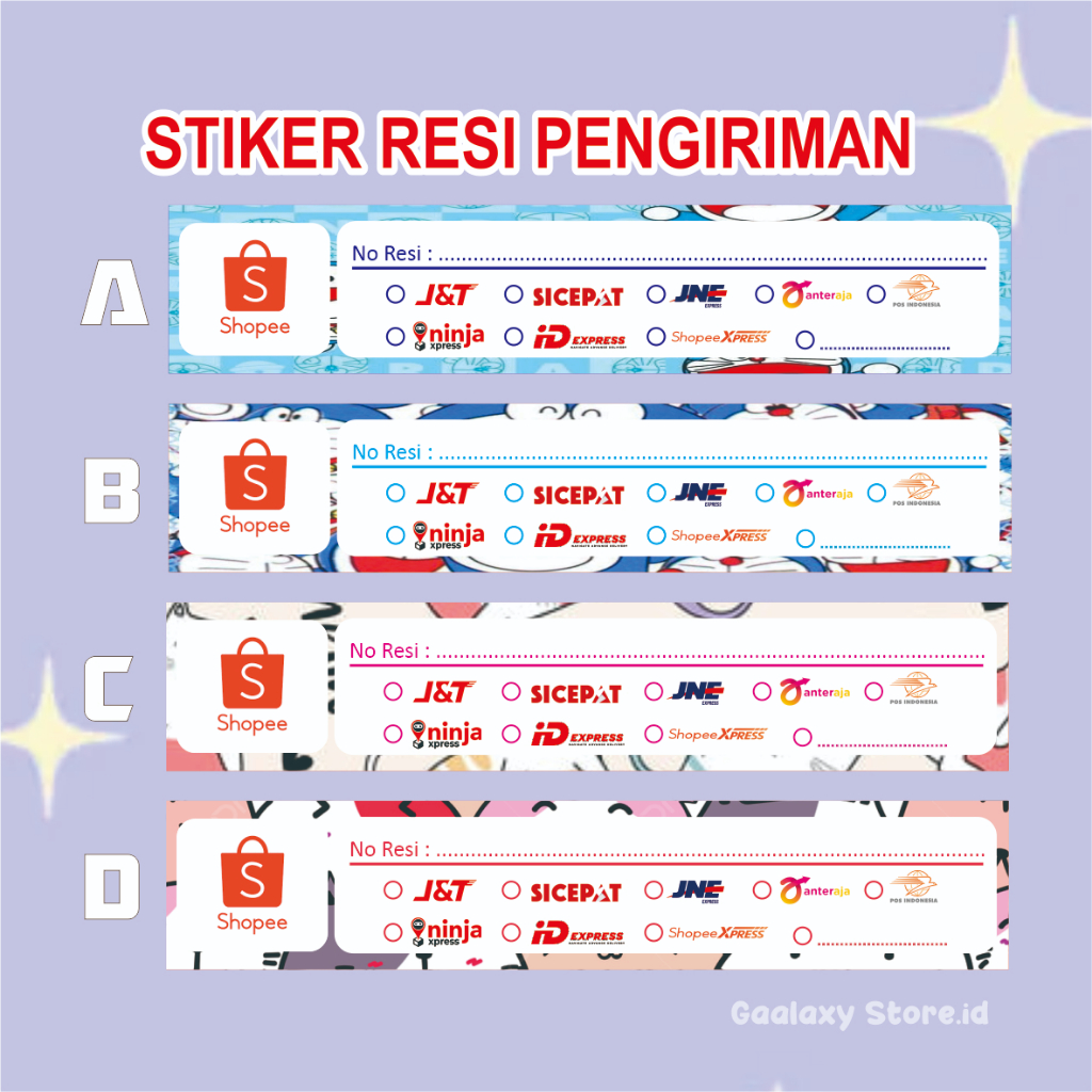 

( isi 100 lembar) LABEL RESI PENGIRIMAN SHOPEE /LABEL PENGIRIMAN OLSHOP/ STIKER RESI MINI