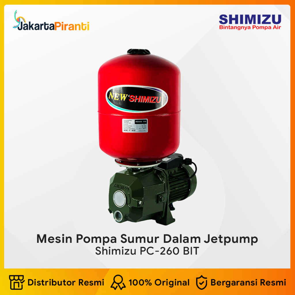 Mesin Pompa Air Sumur Dalam Jetpump Jet Pump Shimizu PC-260 BIT