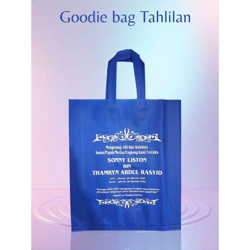 

Goodie Bag Tahlilan Mengenang 40 hari/1 tahun atau haul