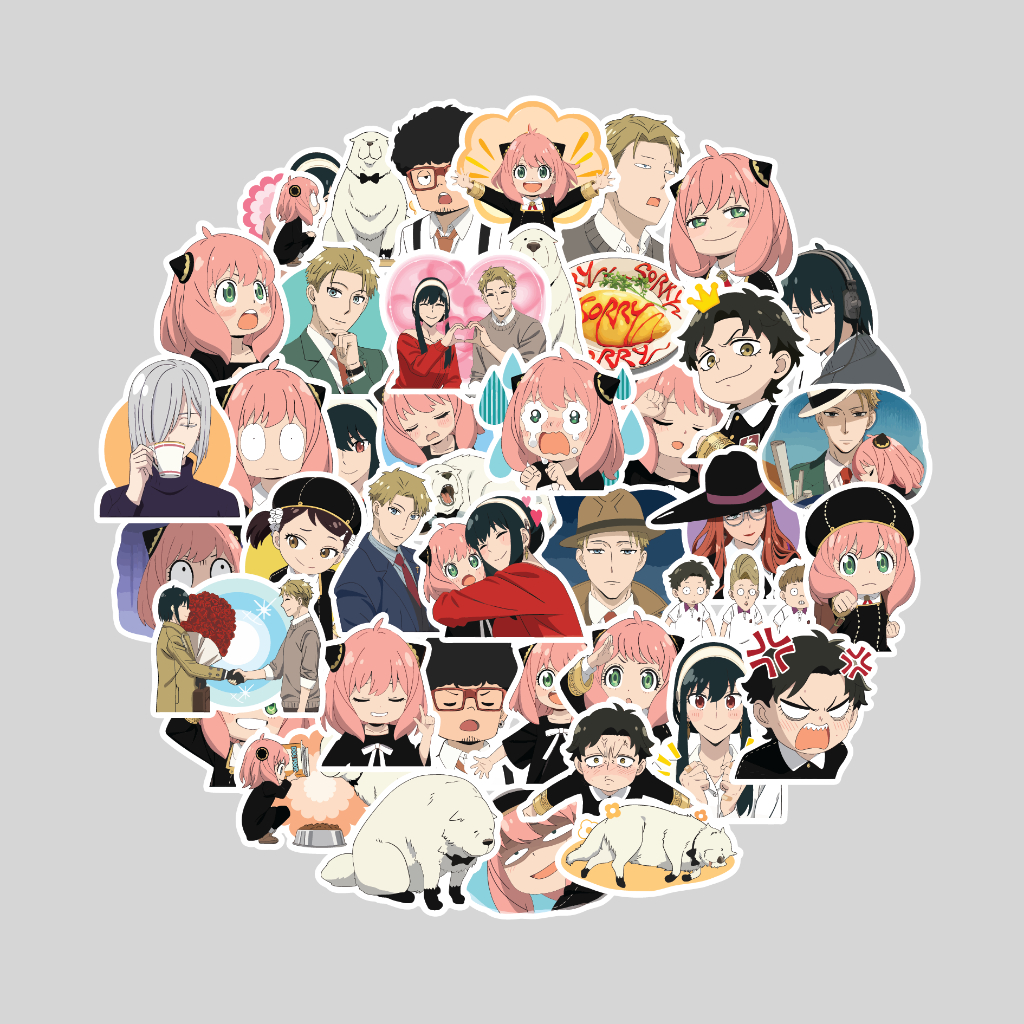 

STICKER PACK SPY X FAMILY | STICKER TUMBLER | STIKER LAPTOP KOPER HELM
