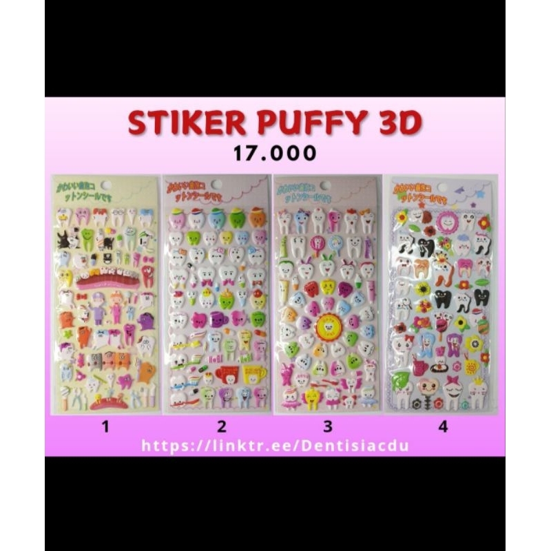 

Stiker Puffy 3D/Stiker Timbul/Stiker Gigi Lucu