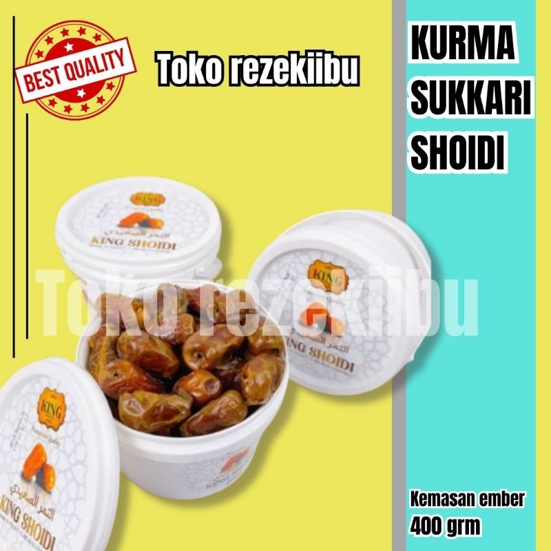 

kurma sukkari shoidi 400 gram / kurma shoidi kemasan ember 400 gram