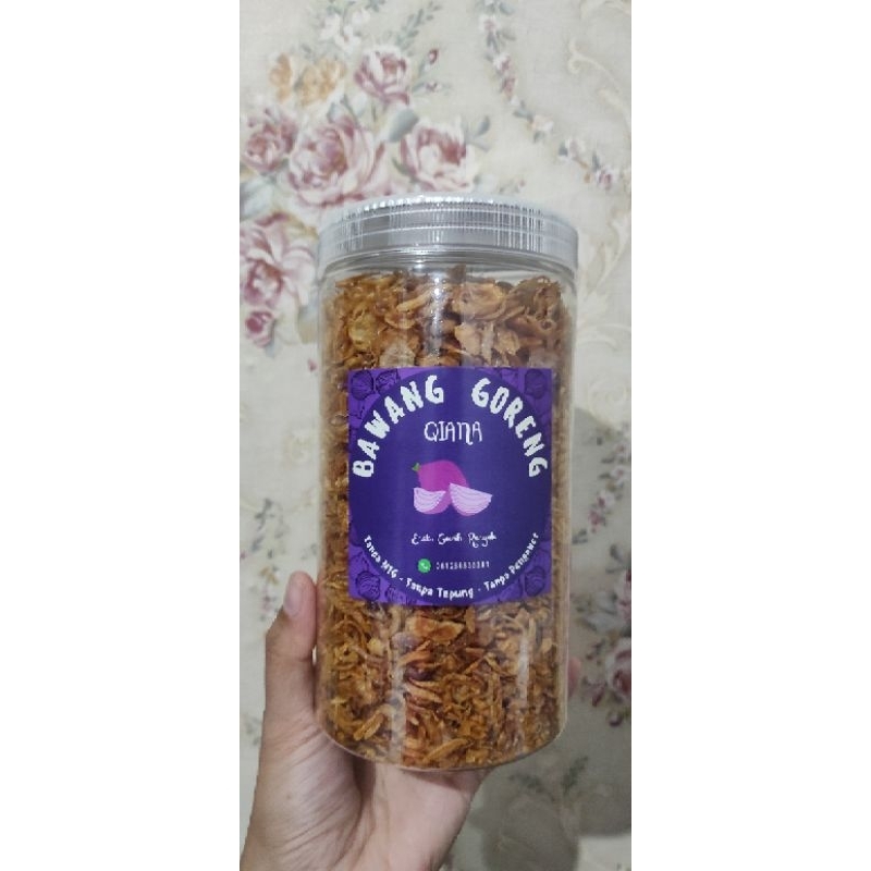

Bawang Goreng Qiana PREMIUM Asli Tanpa Campuran Tepung 250 gram