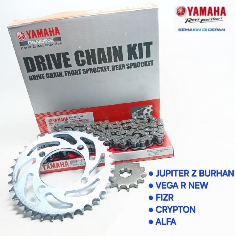 PAKET GEAR SET JUPITER Z BURHAN VEGARNEW CRYPTON FIZR ALFA VEGA LAMA ORIGINAL YAMAHA