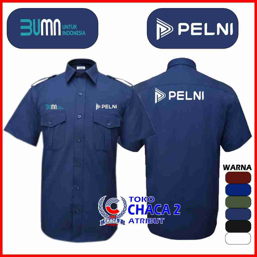 kemeja pelni lengan pendek / kemeja kapal pelni / kemeja bumn pelni lengan pendek / seragam bumn pel