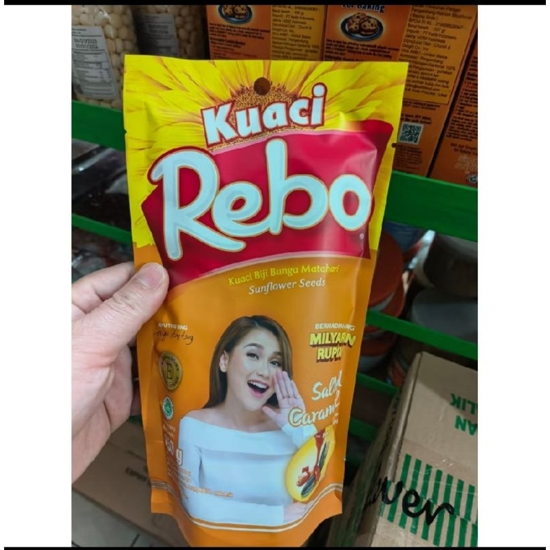 

Kuaci Rebo Kemasan Baru 150gram Rasa Caramel