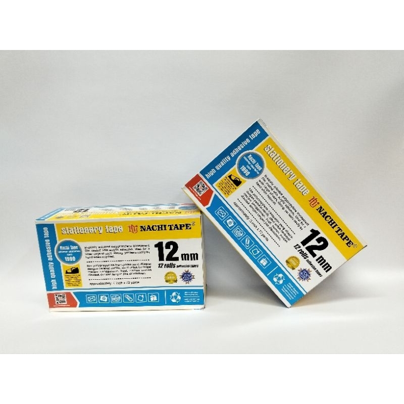 

Isolasi Tape Nachi 12 mm x 72 yard (Dus) isi 12 pcs