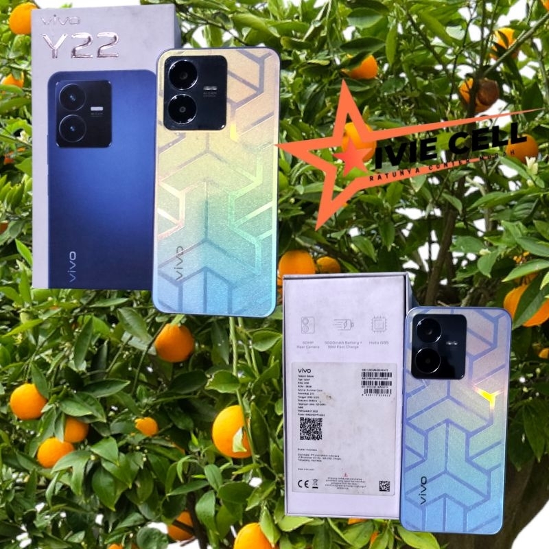 VIVO Y22 RAM 6+6/128 FULSET TAMPA MINUS ORIGINAL SEGEL ( BONUS CASE HP )