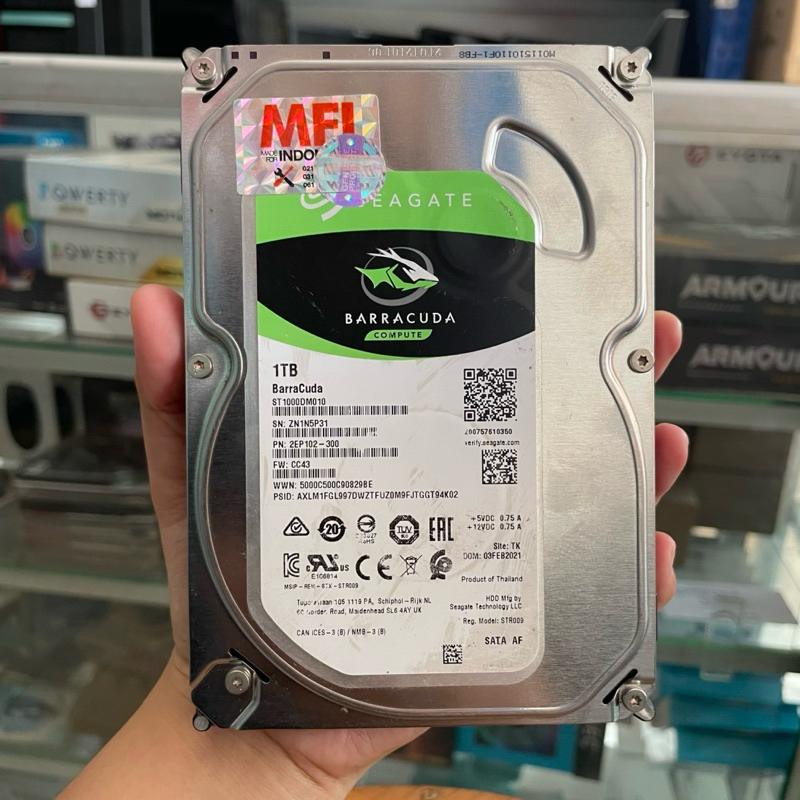 Hardisk SEAGATE 1TB BarraCuda Second Mulus Garansi