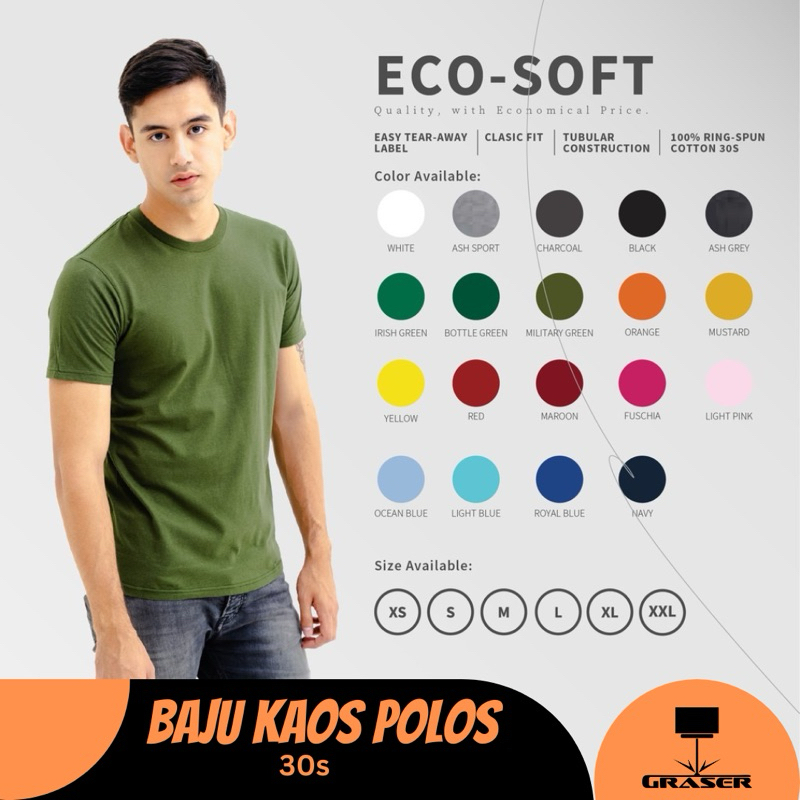 YARN & SPINDLE Kaos Polos Ultrasoft  30s Cotton Combed