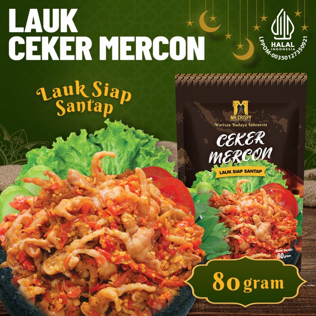 

Lauk Kemasan Pouch 80Gr/Mr.Crispy