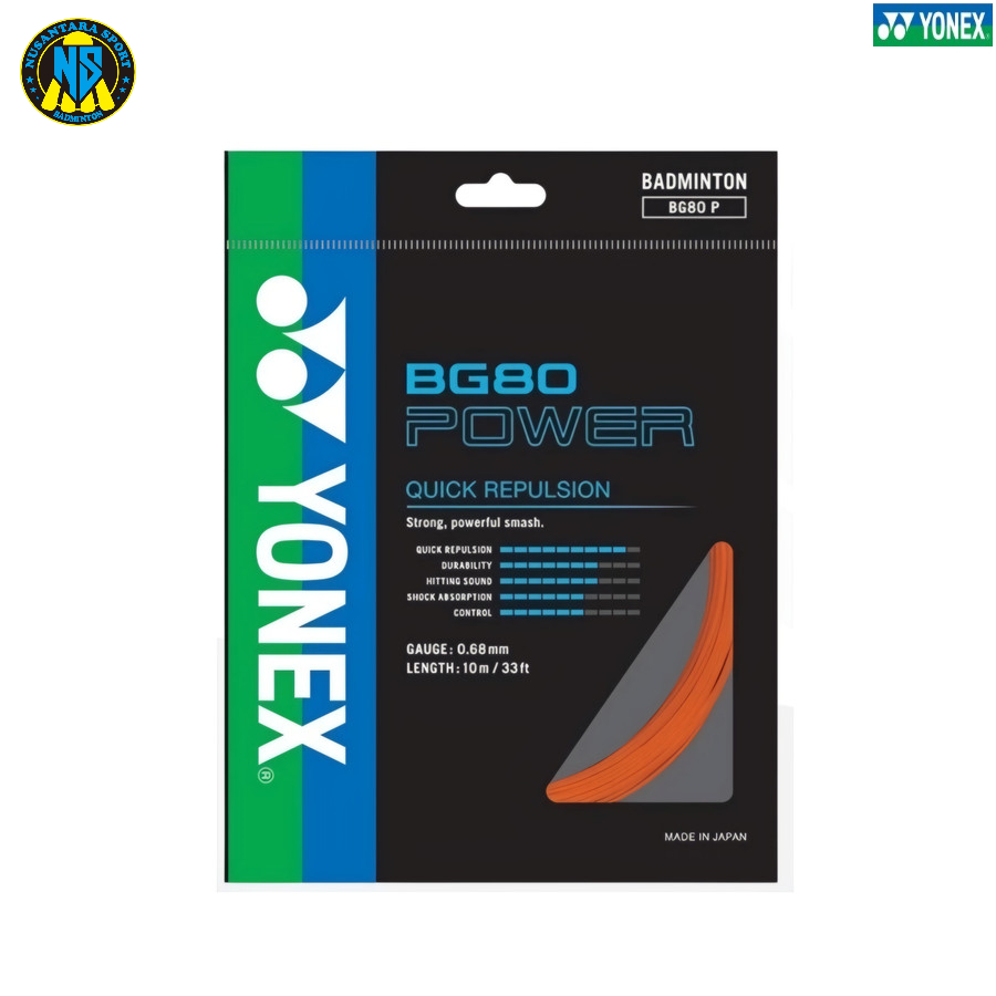Senar Raket Badminton Yonex BG 80 / BG-80 / BG80 Power