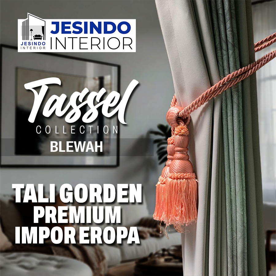 Tali Ikatan Gorden Gordyn Tassel Mewah Import Eropa Warna BLEWAH