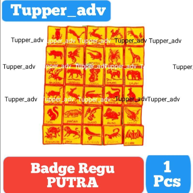 Tanda Regu Hewan Pramuka Bordir / Badge Regu Pramuka / Bed Tanda Regu Pramuka (Hewan) Putra Bordir