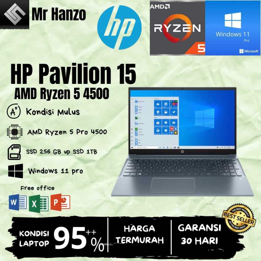 Hp pavilion Laptop 15 AMD Ryzen 5 4500 | 8GB | SSD 1TB | 15inc WIN ORI