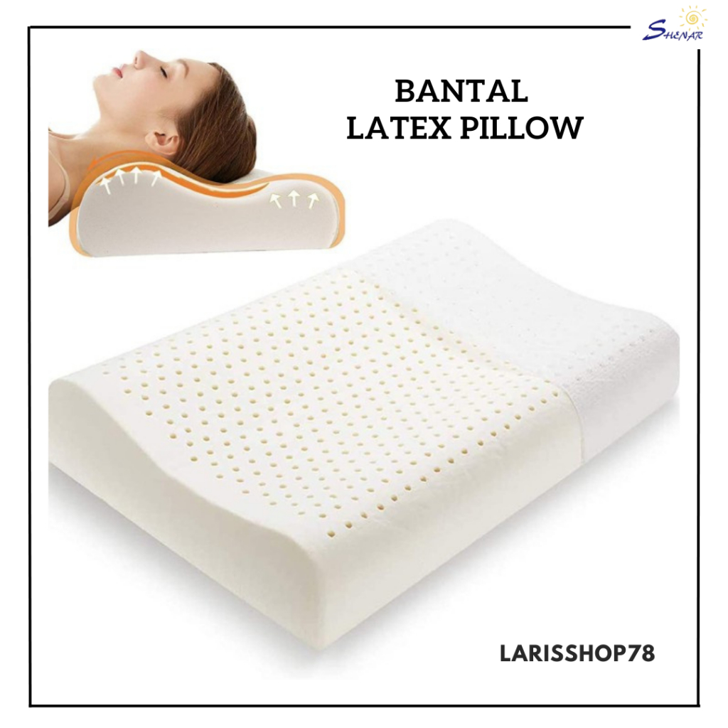 Bantal Tidur Buat Kesehatan Leher / Bantal Latex Original Ortopedi / Bantal Latex Dewasa Bantal Memo