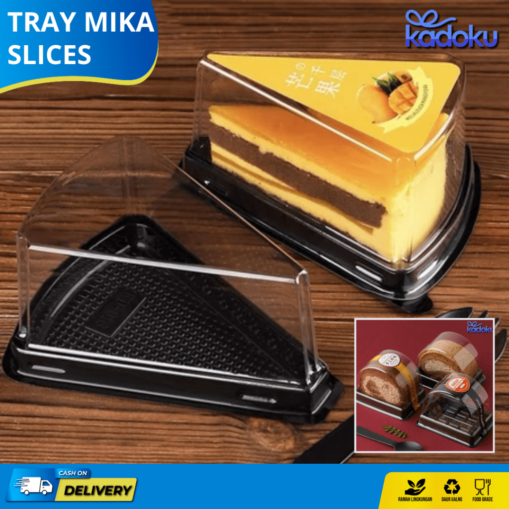 Tray cake segitiga / Tray mika segitiga / Tray mika cake slice / Mika cake segitiga I KD12-KD18