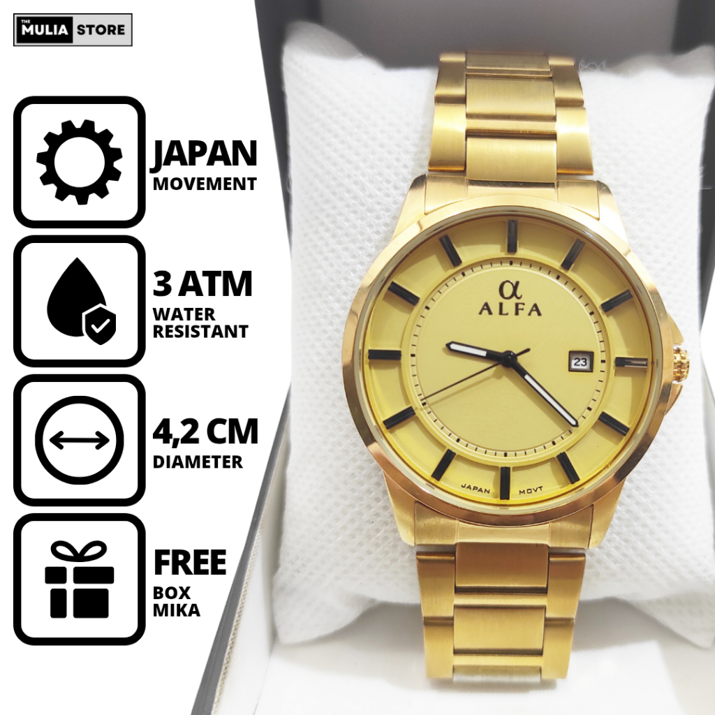 ALFA Jam Tangan Pria Alfa 88132 M Tanggal Analog