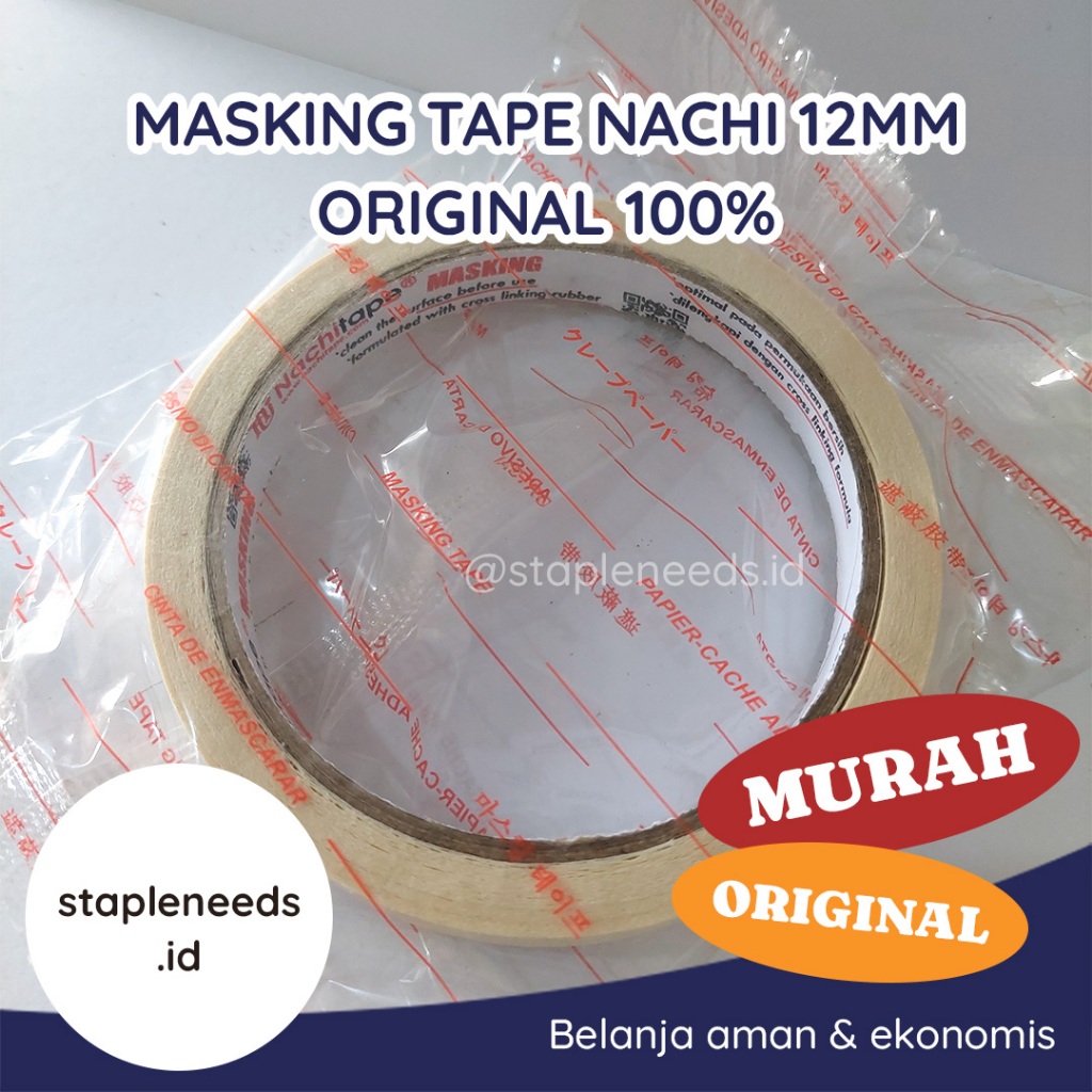 

MASKING TAPE NACHI 12MM 20 YARD LAKBAN KERTAS