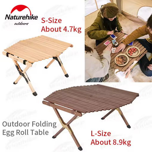 MEJA LIPAT CAMPING  NATUREHIKE NH21JU002 - MEJA LIPAT KAYU