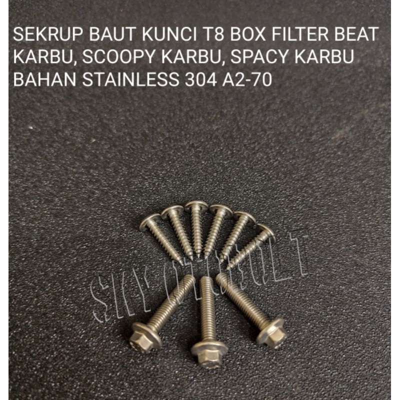 BAUT STAINLESS BOX FILTER BEAT SCOOPY SPACY KARBU VARIO KVB