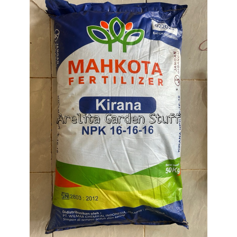 Pupuk NPK Mahkota Kirana 16-16-16 Repack 1kg Original