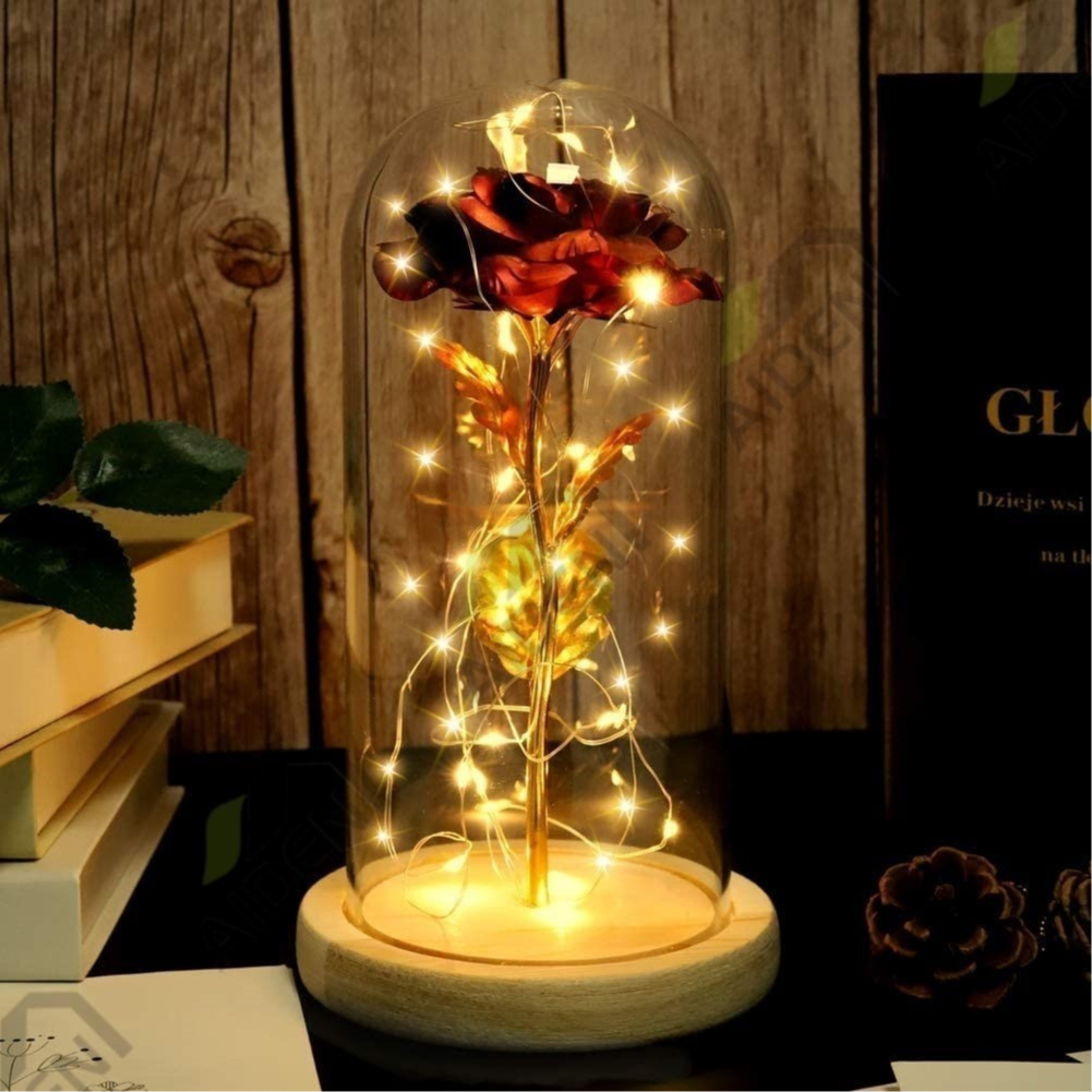 ORIGINAL Lampu Led Mawar Gift Box Bunga Mawar Artificial Lampu Kamar Tidur Aesthetic Malam Hias