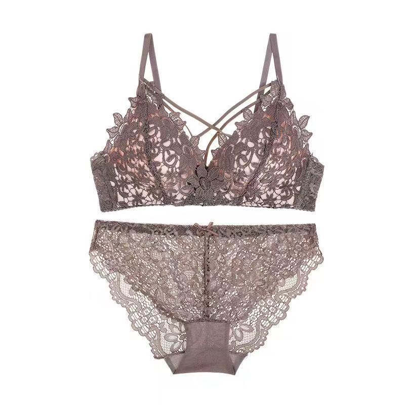 Bra Set Bh CD Braa Bha Wanita Remaja Korea Renda Push Up Tanpa Kawat Size 34 36 38 Cup AB FREYA