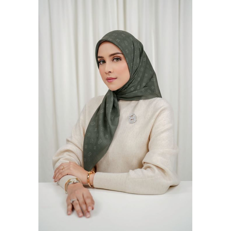 Buttonscarves Monogram Voile Square