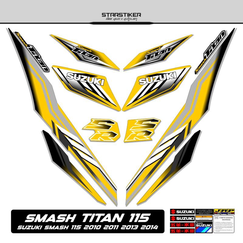 16 / Striping Smash Titan 115 Suzuki 2010 2011 2012 2013 2014 Stiker Sticker Lis Les Variasi