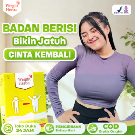 

Promo 1 Box Weight Herba : Susu Penggemuk Badan Tanpa Gula & Tanpa Olahraga Paket Nutrisi