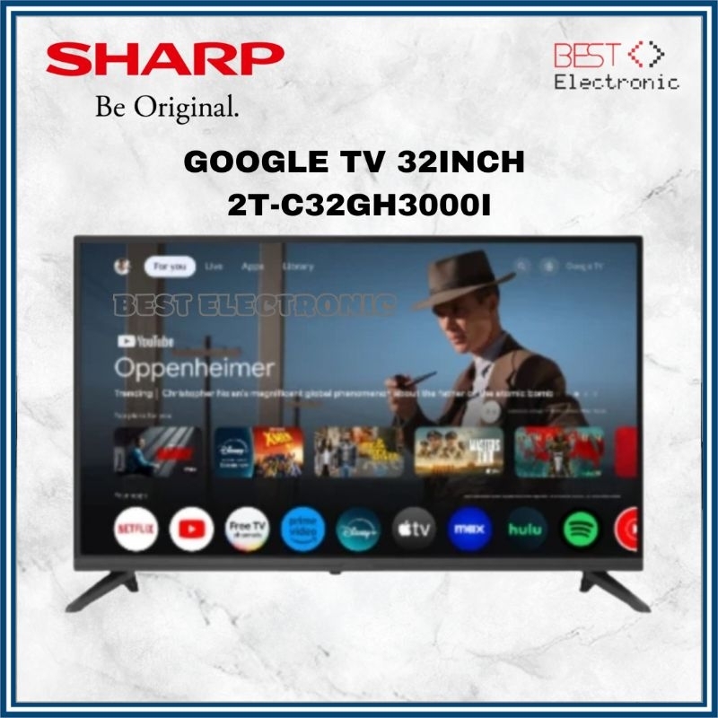 SHARP LED TV 32 INCH GOOGLE TV 2T-C32GH3000I / 2T C32GH3000I / 32GH3000I 32GH3000 TV DIGITAL