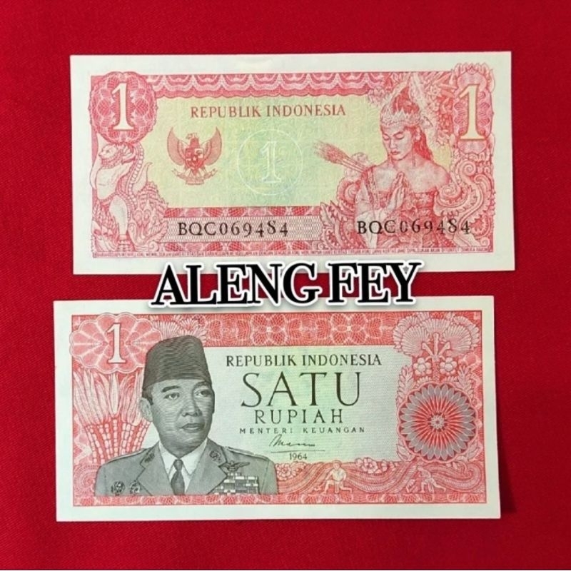 uang kuno Seri Sukarno 1 Rupiah 1964