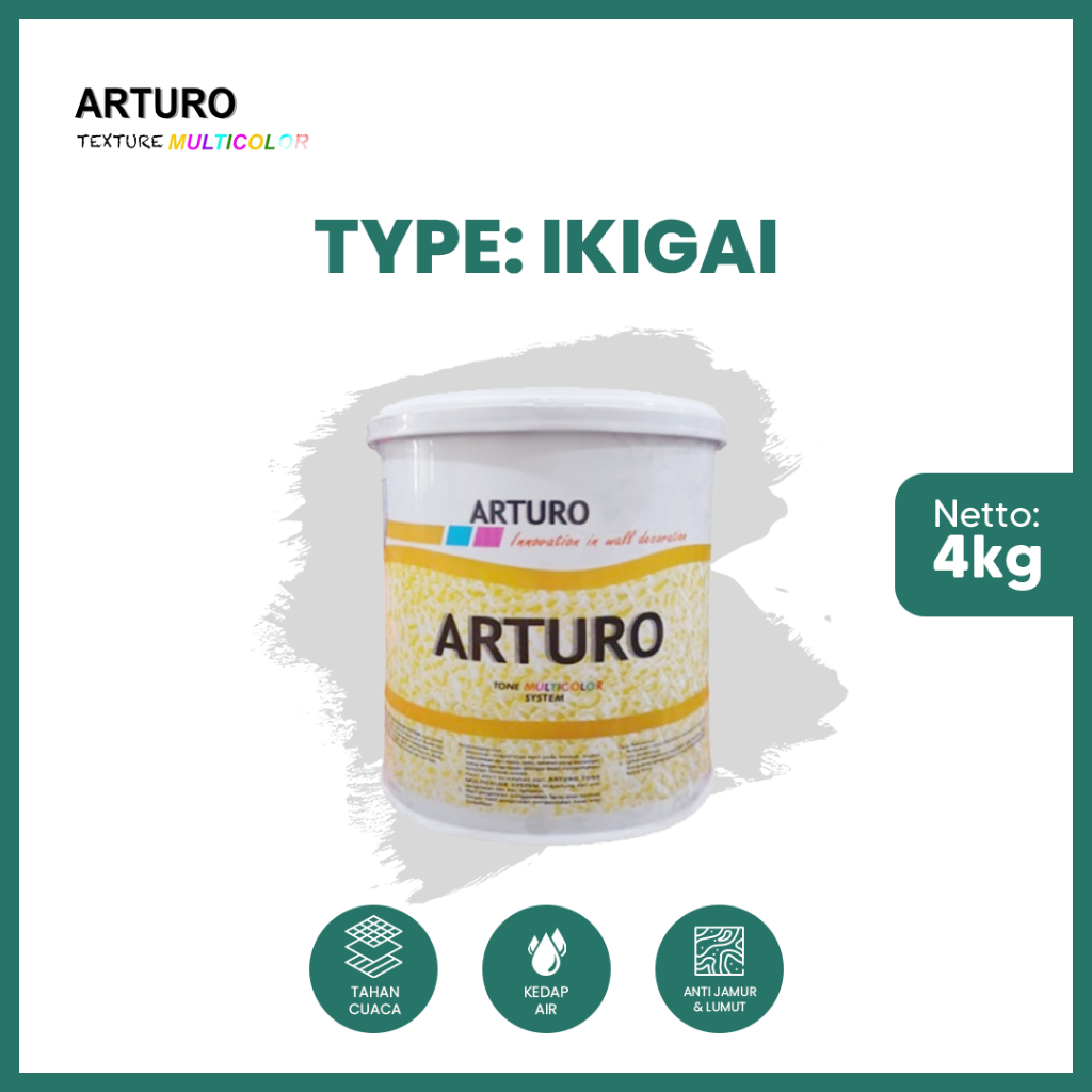 ARTURO Cat Texture Type IKIGAI 4KG (GLN) – Cat Dinding Premium dengan Efek Tekstur